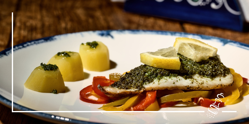 doradenfilet an petersilien marinade
