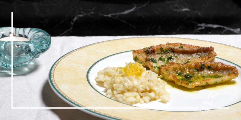 eglifilets mit zitronenrisotto