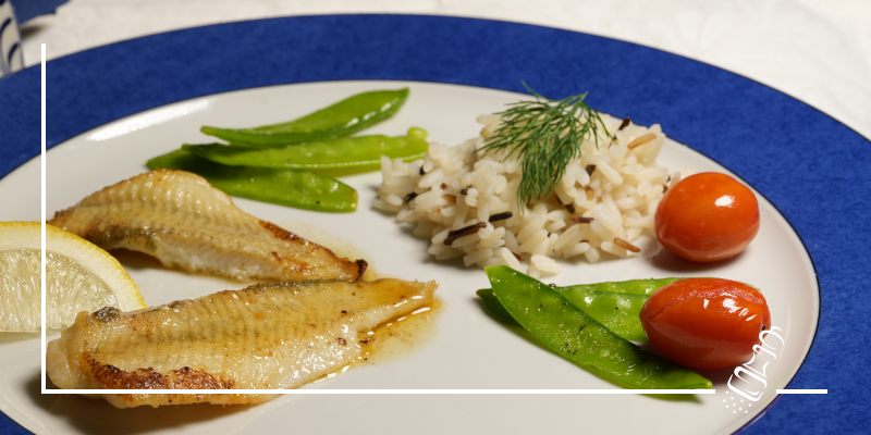 goldbuttfilets mit gemuesegarnitur