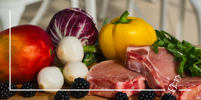 schweinekotelett orientalisch mit salat