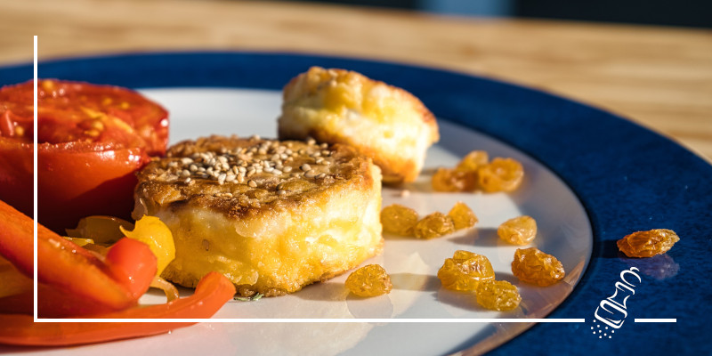 peperonata mit feta rondellen
