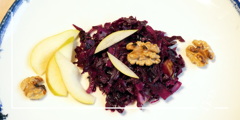 rotkabissalat mit birnen