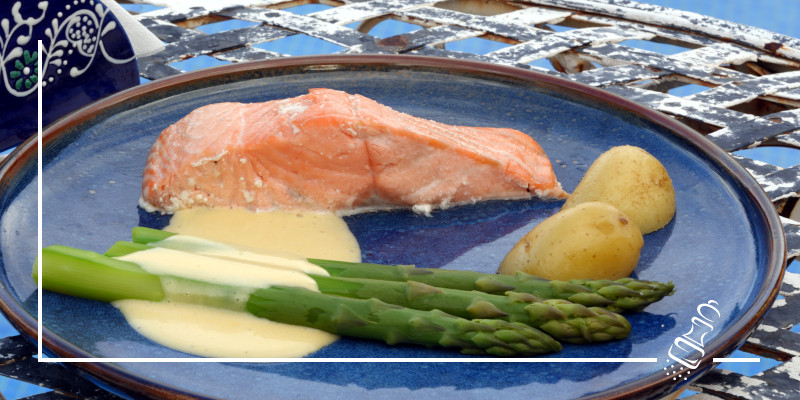 spargeln an hollandaise mit lachs