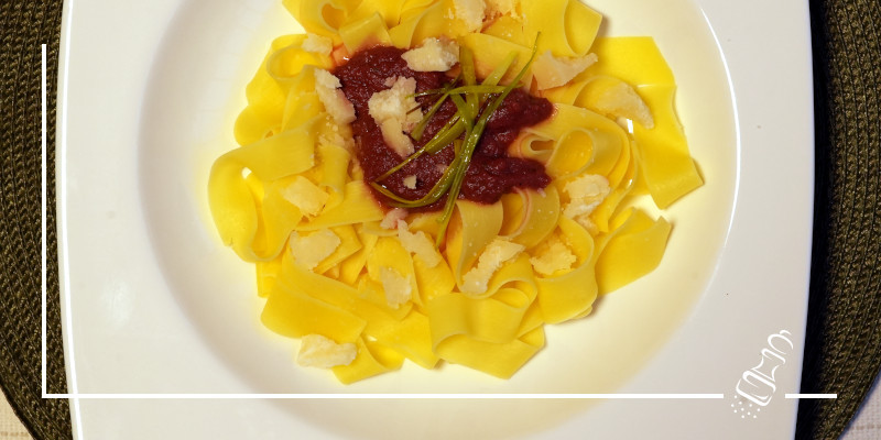 pappardelle an randensauce