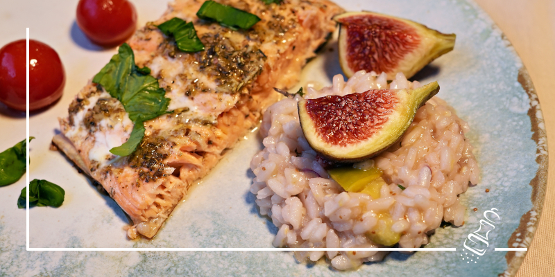 risotto mit frischen feigen